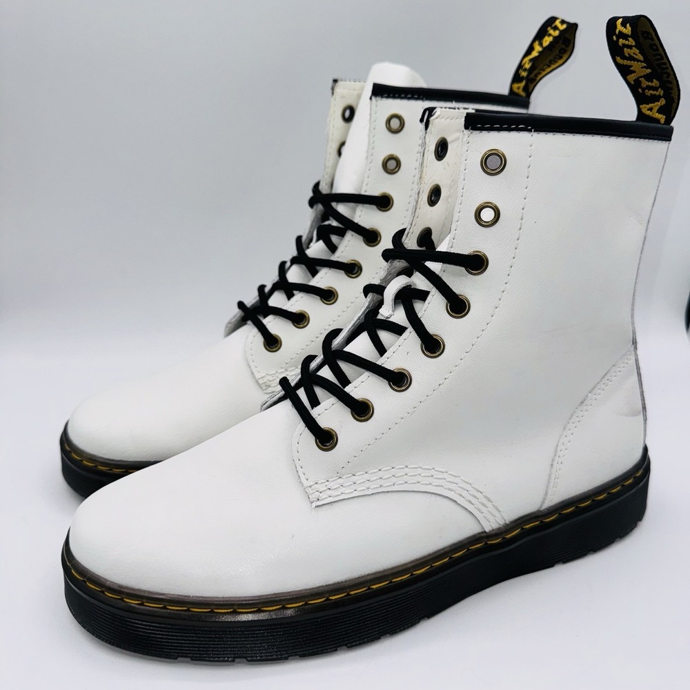 Dr. Martens‎ Zavala Boots Women's Size 10 EU 42 White Leather